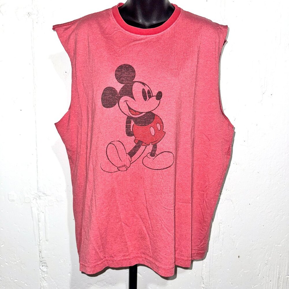 Disney Mickey Mouse Sleeveless XL Red Tank